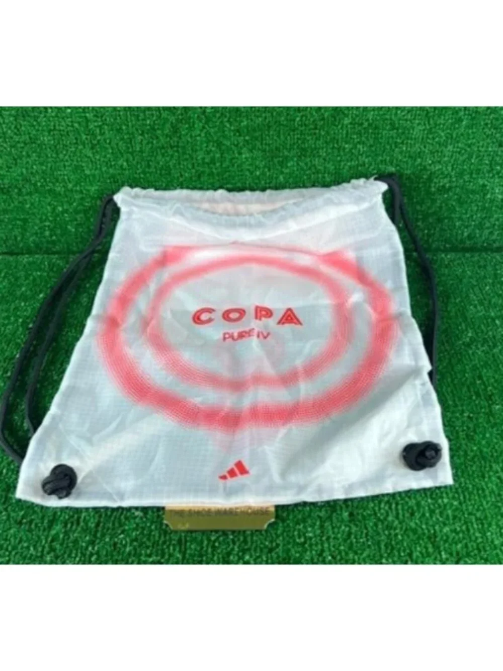 Adidas Copa Pure 3 Elite Cleat Bag White Red Drawstring Bag Gym Storage NEW